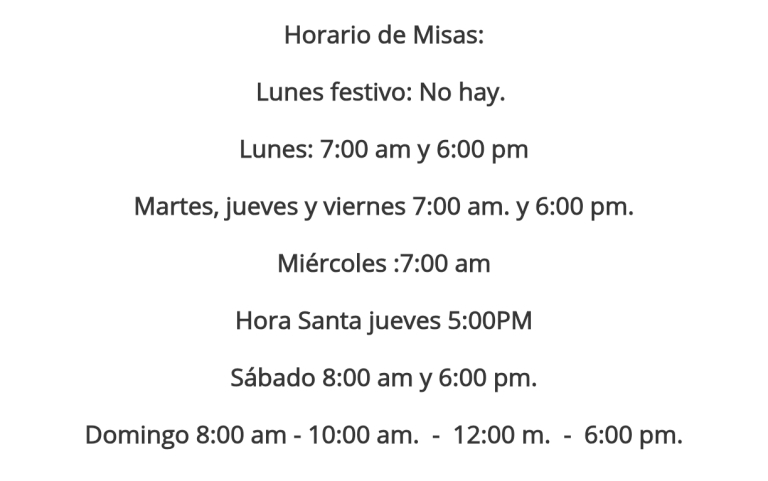 Horarios 
